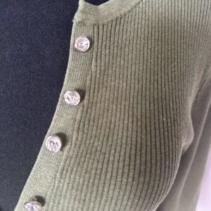 INC sweater, crystal button, adorable.